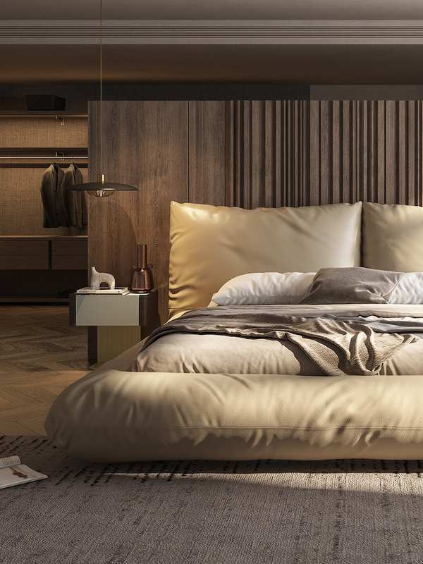 Dusk Leather Bed