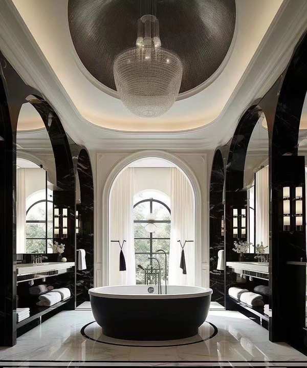 Sculptural bath suite